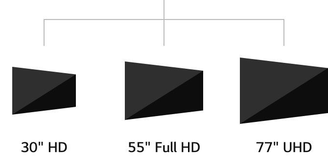 Various sizes and high transparency of transparent OLED panels are seen in the roadmap.